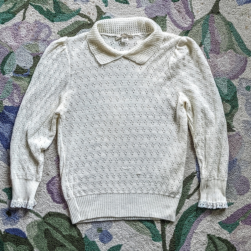 ♻️ SOLD Romantic Dainty Farmhouse Cottagecore Top - Picture 3 of 16